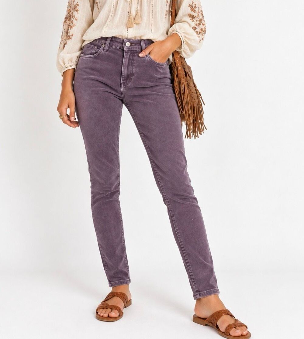 Sundance mauve pink corduroy skinny pant size 8